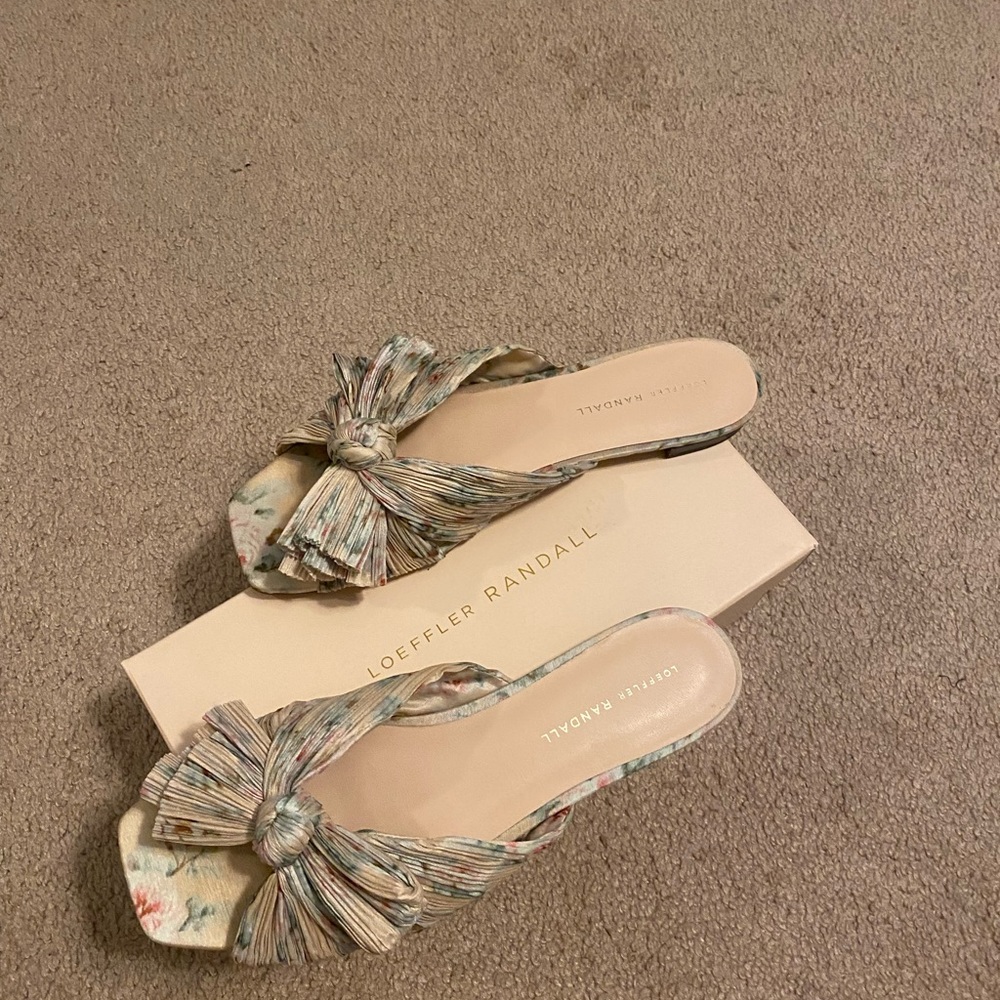 Loeffler Randall open toe slides